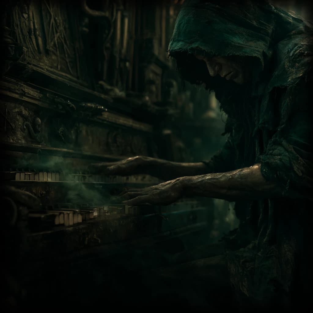 Cosmic horror music inspired by a storm over a sunken city